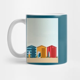 Beach Huts And Surfboards Mug